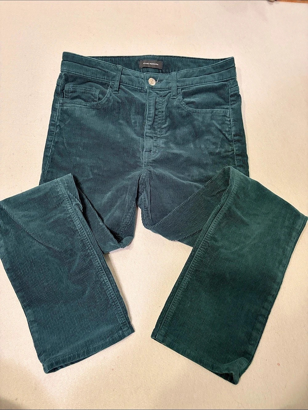 Club Monaco The High Rise Skinny Pants in Green Waist 27 Like